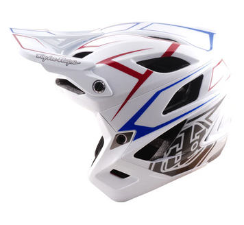 Вело каска Troy Lee Designs Stage Stunt Helmet MIPS Pinstripe White 102837 автомобилен продукт ShakiAuto