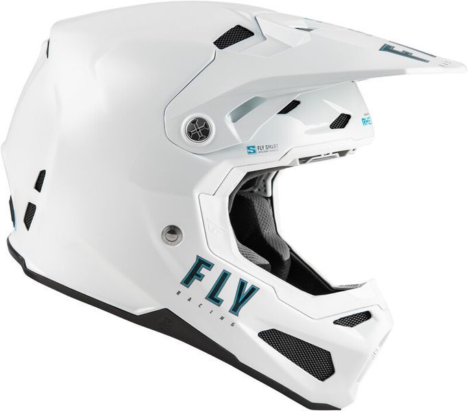 Детска мотокрос каска FLY RACING Formula S Carbon Solid Helmet - White 2025 73894 автомобилен продукт ShakiAuto