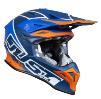 Mотокрос каска Just1 J-39 Thruster White/Fluo Orange/Blue 79413 автомобилен продукт ShakiAuto