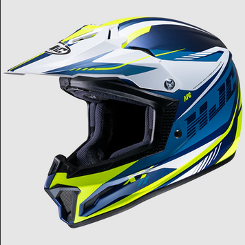 Детска мотокрос каска HJC CL-XY II DRIFT BLUE/WHITE/YELLOW 71515 автомобилен продукт ShakiAuto