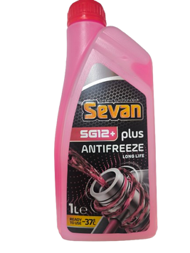 Антифриз SEVAN Червен Long Life готов 1L -37 C SEVAN SG12+1 L -37C автомобилен продукт ShakiAuto