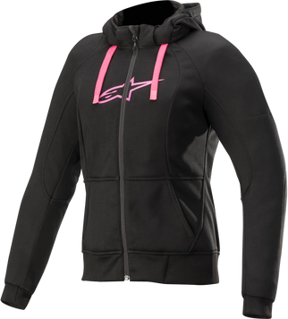 Дамски мото суичър ALPINESTARS Stella Chrome Sport Hoodie BLACK/PINK 40131 автомобилен продукт ShakiAuto