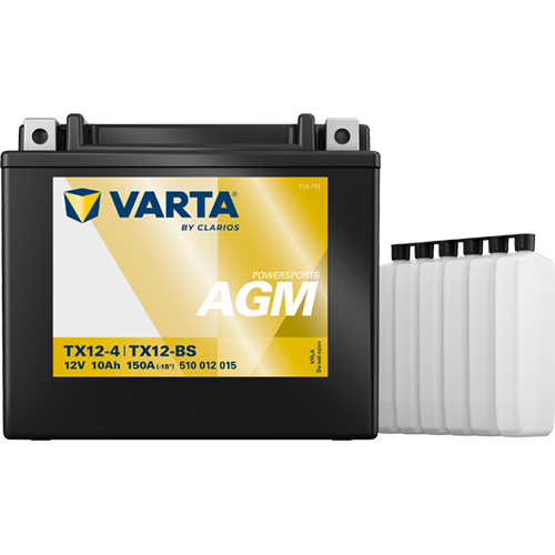 Varta Moto TX12-4 12v 10Ah 150A AGM L+ 510012015 автомобилен продукт ShakiAuto