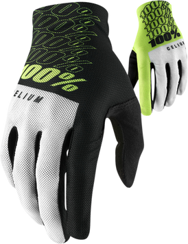 Мотокрос/вело ръкавици 100% CELIUM BLACK/WHITE/YELLOW FLUO 68699 автомобилен продукт ShakiAuto