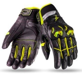 Кожени ръкавици 70 DEGREES SUMMER NAKED BLACK/YELLOW FLUO 68469 автомобилен продукт ShakiAuto
