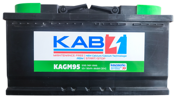 АКУМУЛАТОР KAB AGM 12v 95Ah 850A Start - Stop KAB-AGM-95 автомобилен продукт ShakiAuto