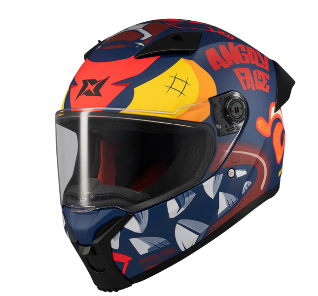 Каска AXXIS FENIX ANGRY FACE C5 MATT 92734 автомобилен продукт ShakiAuto