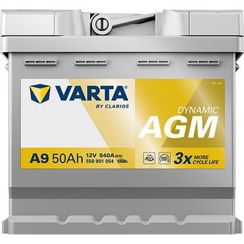 АКУМУЛАТОР ВАРТА DYNAMIC AGM 12/50/540A A9 550 901 054 автомобилен продукт ShakiAuto