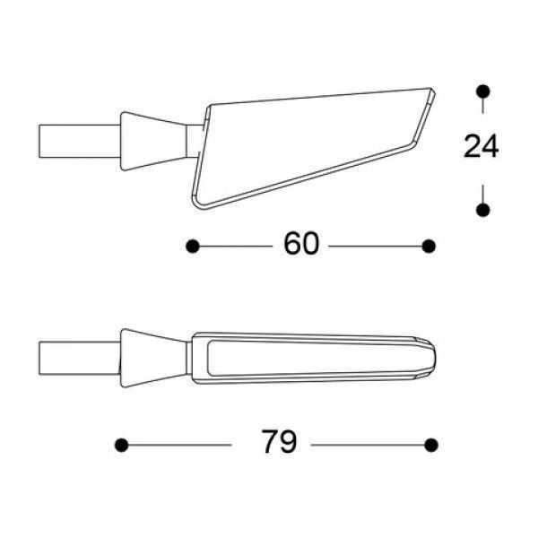 LED мото мигачи BARRACUDA SQ-LED B-LUX RED 31929 автомобилен продукт ShakiAuto