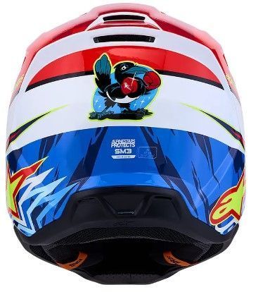 Мотокрос каска ALPINESTARS SM3 FALCON RED/WHT/BLU 102983 автомобилен продукт ShakiAuto