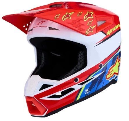 Мотокрос каска ALPINESTARS SM3 FALCON RED/WHT/BLU 102983 автомобилен продукт ShakiAuto