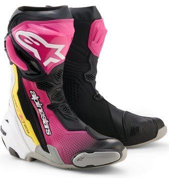Ботуши ALPINESTARS SUPERTECH R V2 Black/Pink/White/Yellow 97478 автомобилен продукт ShakiAuto