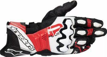 Кожени ръкавици ALPINESTARS GP+ R V3 LTHR BK/WT/BRT RD 82130 автомобилен продукт ShakiAuto