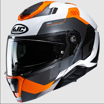 Модуларна HJC i91 CARST GRAY/WHITE/ORANGE 71528 автомобилен продукт ShakiAuto