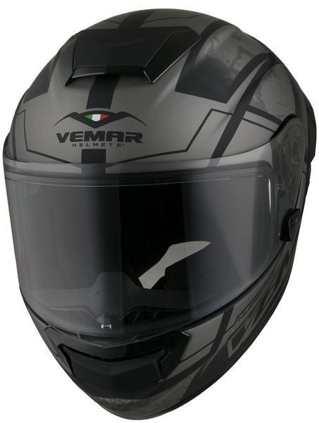 Спортна каска VEMAR HURRICANE CLAW MATT DARK SILVER 22874 автомобилен продукт ShakiAuto