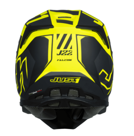 Mотокрос каска Just1 J-22 F Falcon Titanium/Black/Fluo Yellow 79394 автомобилен продукт ShakiAuto