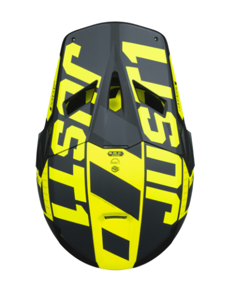 Mотокрос каска Just1 J-22 F Falcon Titanium/Black/Fluo Yellow 79394 автомобилен продукт ShakiAuto