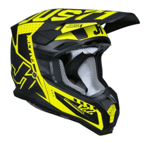Mотокрос каска Just1 J-22 F Falcon Titanium/Black/Fluo Yellow 79394 автомобилен продукт ShakiAuto