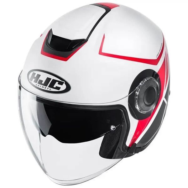 Скутер каска HJC i40 Camet WHITE/RED 41442 автомобилен продукт ShakiAuto