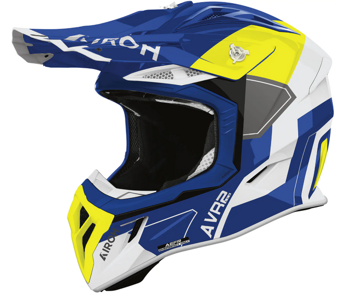 Мотокрос каска AIROH AVIATOR ACE 2 SHIELD BLUE/YELLOW 90974 автомобилен продукт ShakiAuto