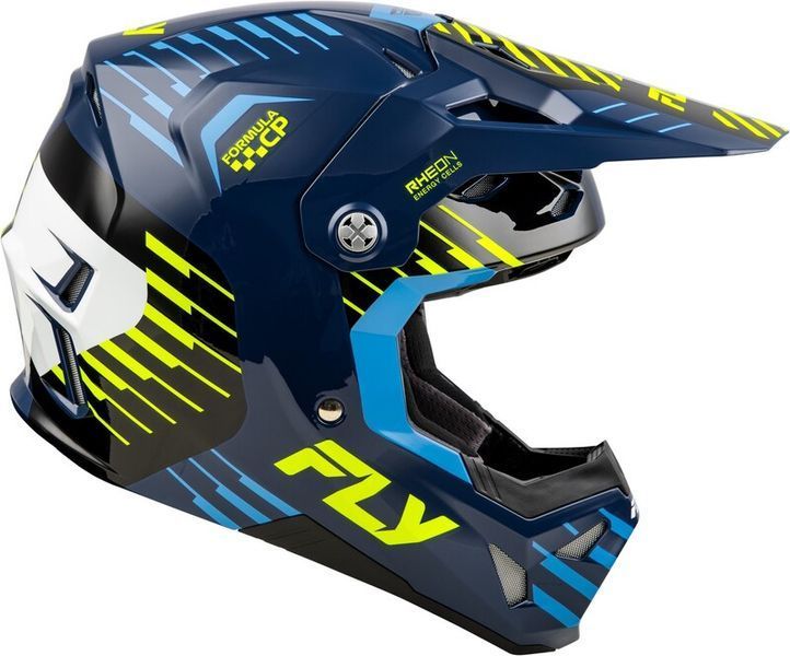 Мотокрос каска FLY RACING Formula CP Slice - Navy/Hi-Vis/White 2025 73637 автомобилен продукт ShakiAuto