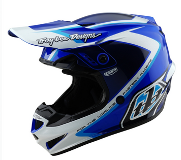 Детска мотокрос каска TROY LEE DESIGNS GP Shutter - Blue/White 93543 автомобилен продукт ShakiAuto