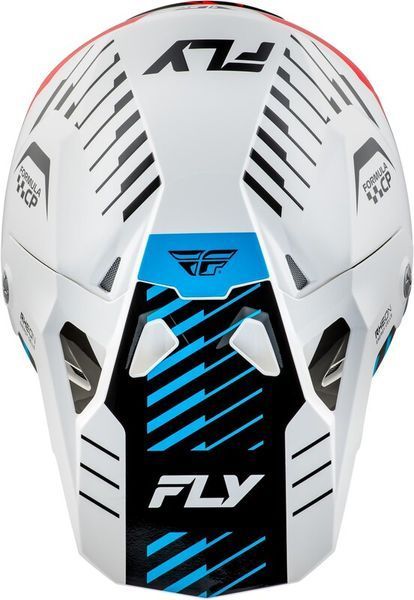 Мотокрос каска FLY RACING Formula CP Slice - White/Red/Cyan 2025 73635 автомобилен продукт ShakiAuto