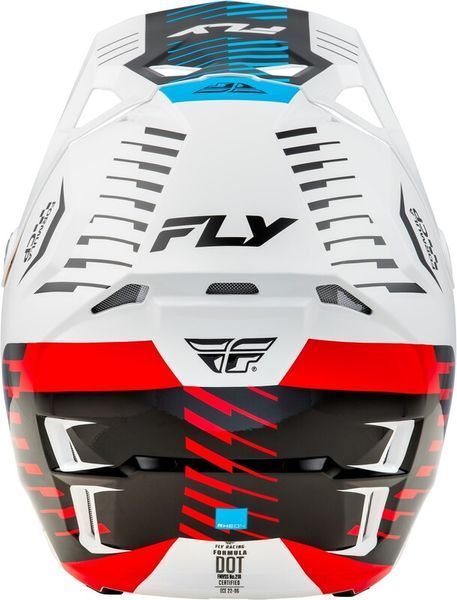 Мотокрос каска FLY RACING Formula CP Slice - White/Red/Cyan 2025 73635 автомобилен продукт ShakiAuto