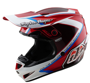 Детска мотокрос каска TROY LEE DESIGNS GP Shutter - Red/White 93542 автомобилен продукт ShakiAuto