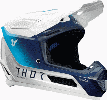 Мотокрос каска THOR FLEET STORM WHITE/NAVY 81785 автомобилен продукт ShakiAuto