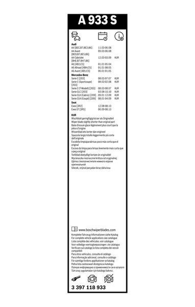 Чистачки BOSCH  AeroTwin 550mm - 550mm 3 397 118 933 автомобилен продукт ShakiAuto