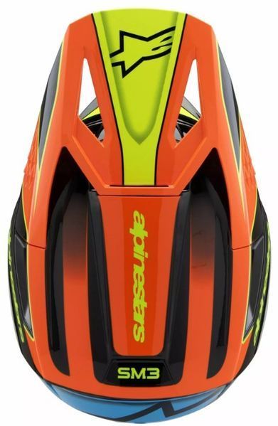 Детска мотокрос каска ALPINESTARS SM3 FRAY BLK/OR/YL 72742 автомобилен продукт ShakiAuto