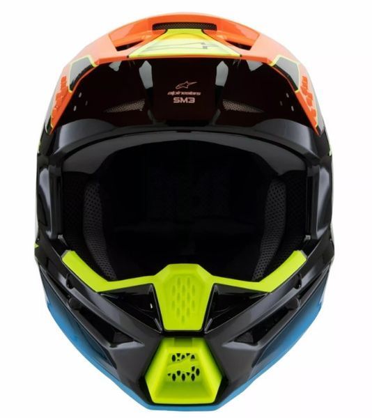 Детска мотокрос каска ALPINESTARS SM3 FRAY BLK/OR/YL 72742 автомобилен продукт ShakiAuto