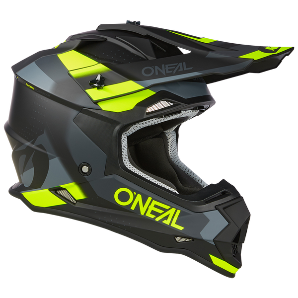 Мотокрос каска O'NEAL 2SERIES SPYDE V.23 BLACK/GRAY/NEON YELLOW 40337 автомобилен продукт ShakiAuto