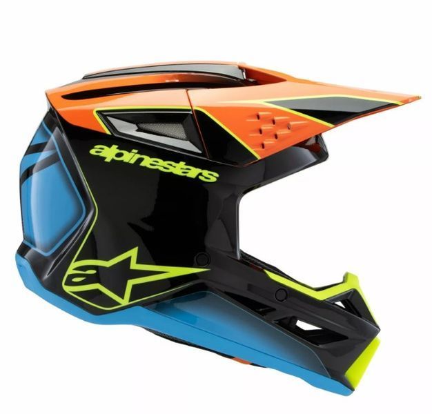 Детска мотокрос каска ALPINESTARS SM3 FRAY BLK/OR/YL 72742 автомобилен продукт ShakiAuto