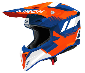 Мотокрос каска AIROH WRAAAP VISION ORANGE/BLUE GLOSS 99367 автомобилен продукт ShakiAuto