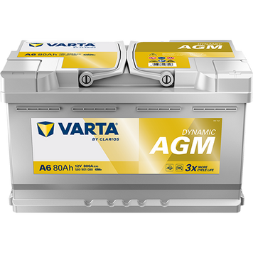 АКУМУЛАТОР ВАРТА DYNAMIC AGM 12/80/800A A6 580 901 080 J382 автомобилен продукт ShakiAuto