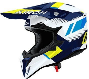 Мотокрос каска AIROH WRAAAP VISION Yellow/Blue Gloss 91416 автомобилен продукт ShakiAuto