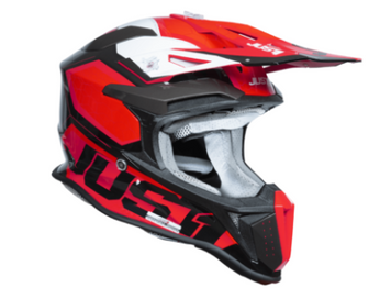 Mотокрос каска Just1 J-18 F Hexa White/Fluo Red/Black 79407 автомобилен продукт ShakiAuto