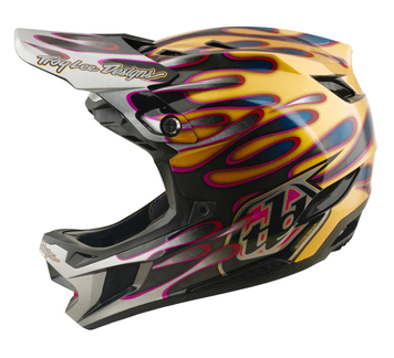 Вело каска Troy Lee Designs D4 Carbon MIPS Overspray Gold / Black 102825 автомобилен продукт ShakiAuto