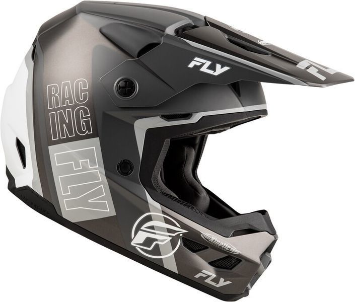 Мотокрос каска FLY RACING Formula Kinetic Rally-Matte Grey/Black/White 2025 73869 автомобилен продукт ShakiAuto