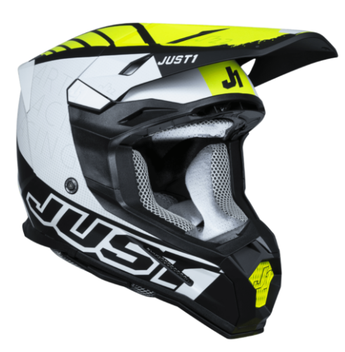 Mотокрос каска Just1 J-22 F Dynamo Fluo Yellow/White/Black 79390 автомобилен продукт ShakiAuto