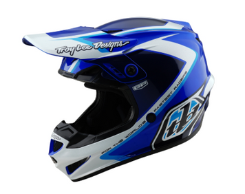 Мотокрос каска TROY LEE DESIGNS GP Shutter - Blue/White 93613 автомобилен продукт ShakiAuto