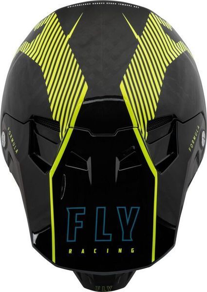Мотокрос каска FLY RACING Formula Carbon Tracer Helmet - Hi-Vis/Black 67943 автомобилен продукт ShakiAuto