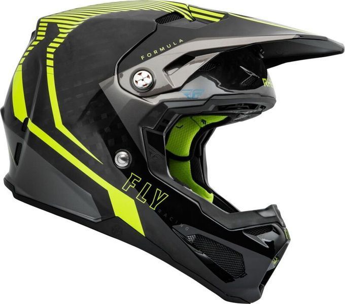Мотокрос каска FLY RACING Formula Carbon Tracer Helmet - Hi-Vis/Black 67943 автомобилен продукт ShakiAuto