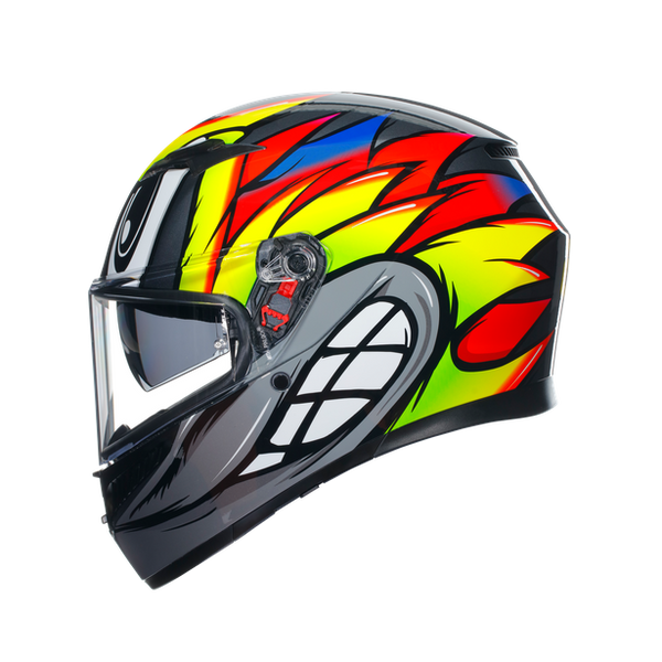 КАСКА AGV K3 -BIRDY 2.0 GREY/YELLOW/RED 56231 автомобилен продукт ShakiAuto