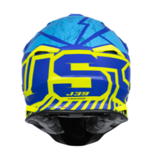 Mотокрос каска Just1 J-39 Poseidon Fluo Yellow/Blue 79419 автомобилен продукт ShakiAuto