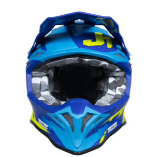 Mотокрос каска Just1 J-39 Poseidon Fluo Yellow/Blue 79419 автомобилен продукт ShakiAuto