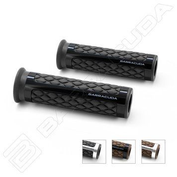 Мото ръкохватки BARRACUDA CLASSIC BLACK SILVER GRIPS 35286 автомобилен продукт ShakiAuto
